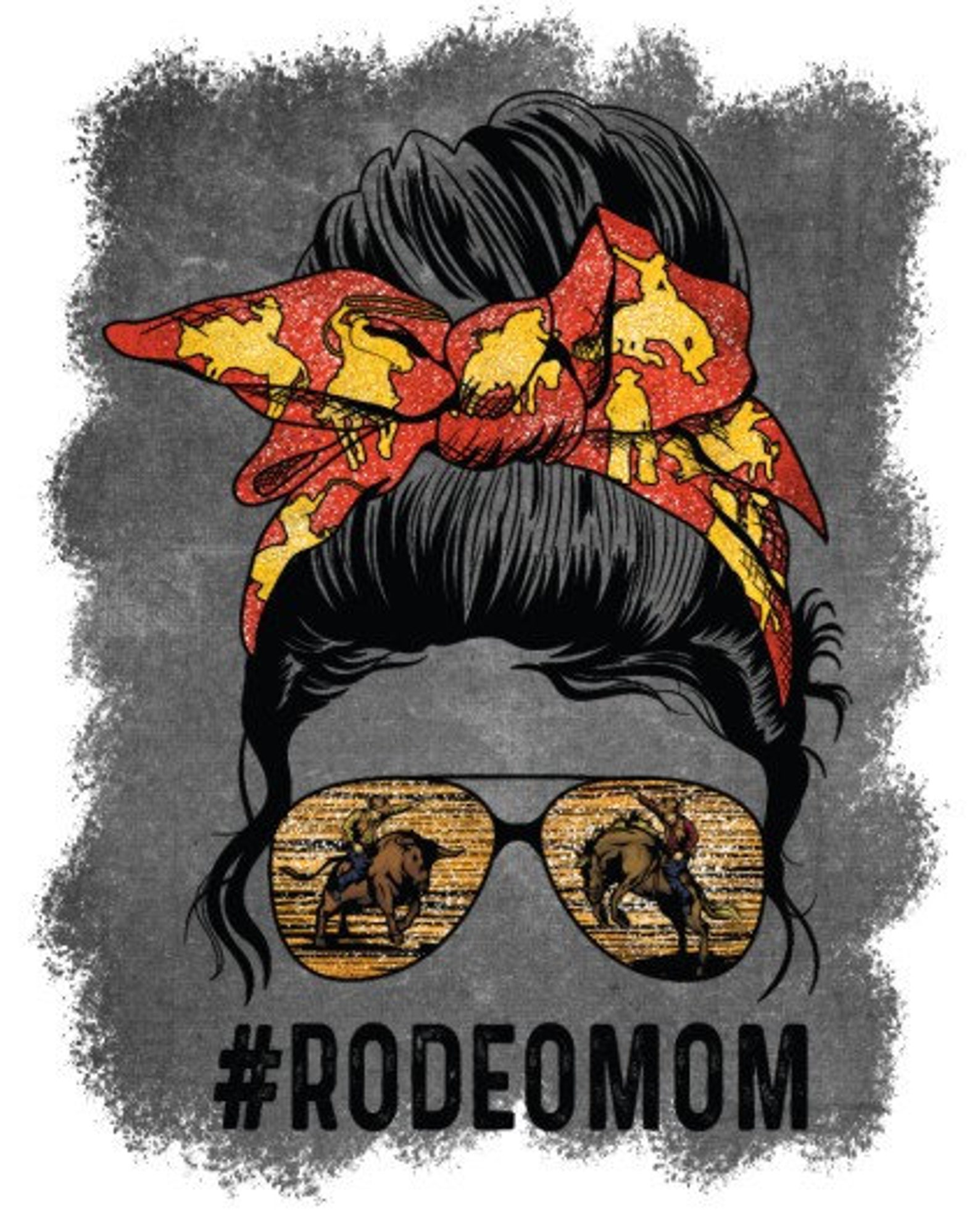 Download Messy Bun Rodeo Mom rodeomom barrel racer Bronc Riding | Etsy