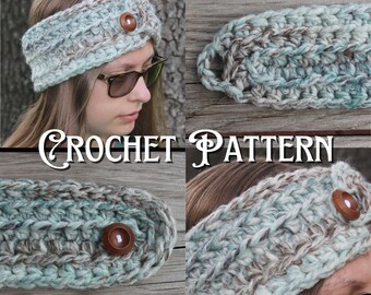 PATRÓN: Diadema con calentador de orejas de crochet sencilla y acogedora