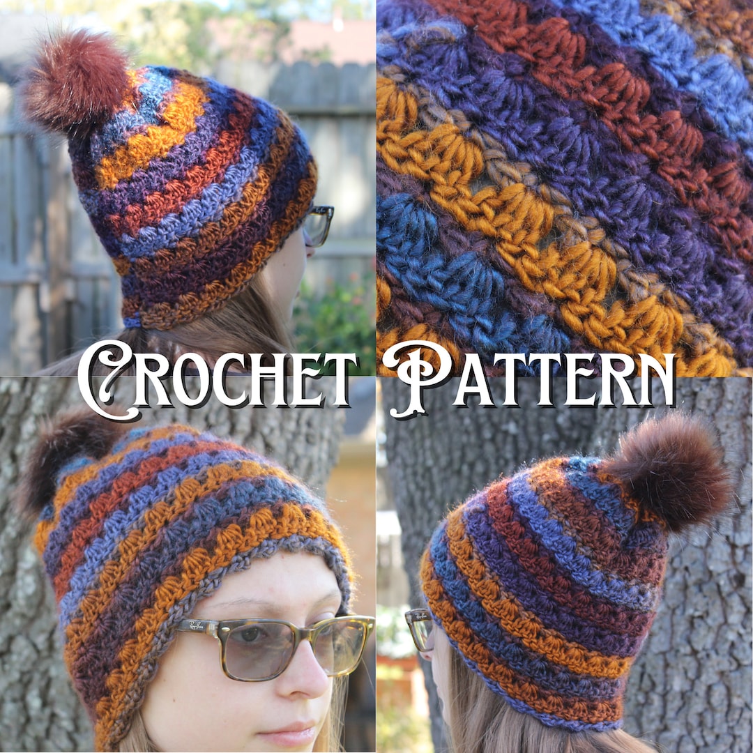 Rose Hat Pattern PATTERN: Mountain Rose Beanie Crochet Hat Roving Pattern - Etsy