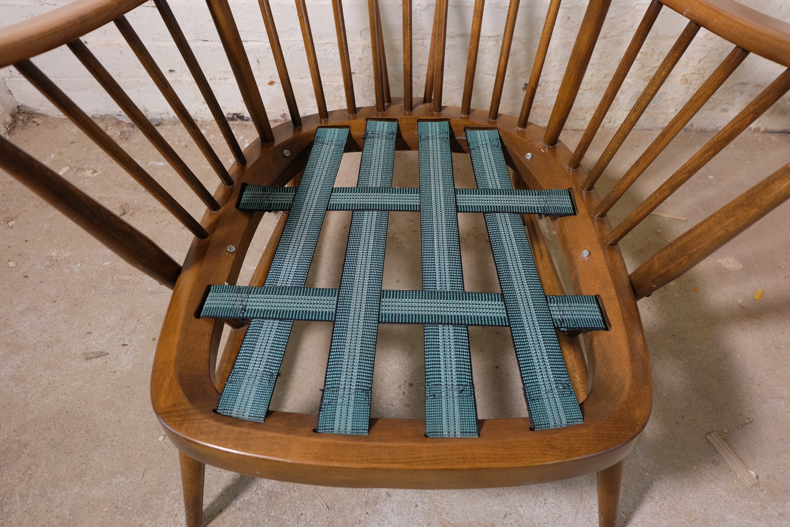 Ercol Evergreen 1913 High Back Chair With Footstool Etsy
