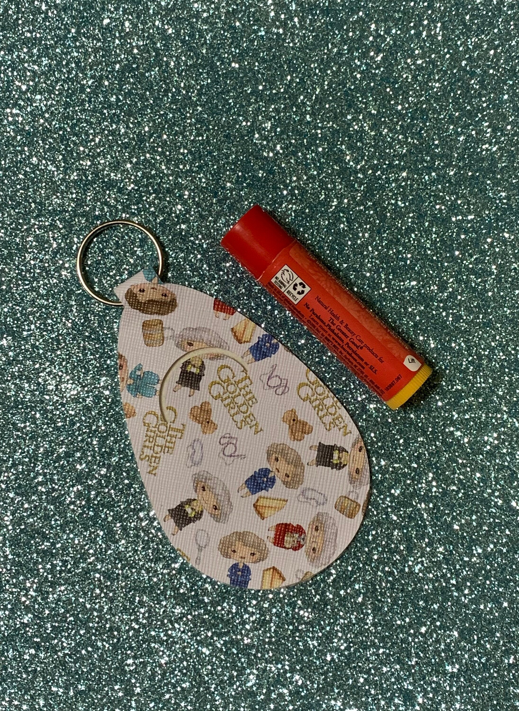 Chapstick Holder Keychain Faux Leather Etsy