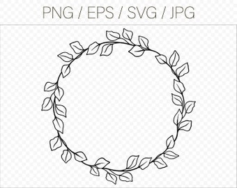 Download Wreath Svg Hand Drawn Svg Wreath Leaf Wreath Botanical Svg Simple Laurel Border Leaves Frame Floral Wreath Svg 481 Clip Art Art Collectibles Kromasol Com