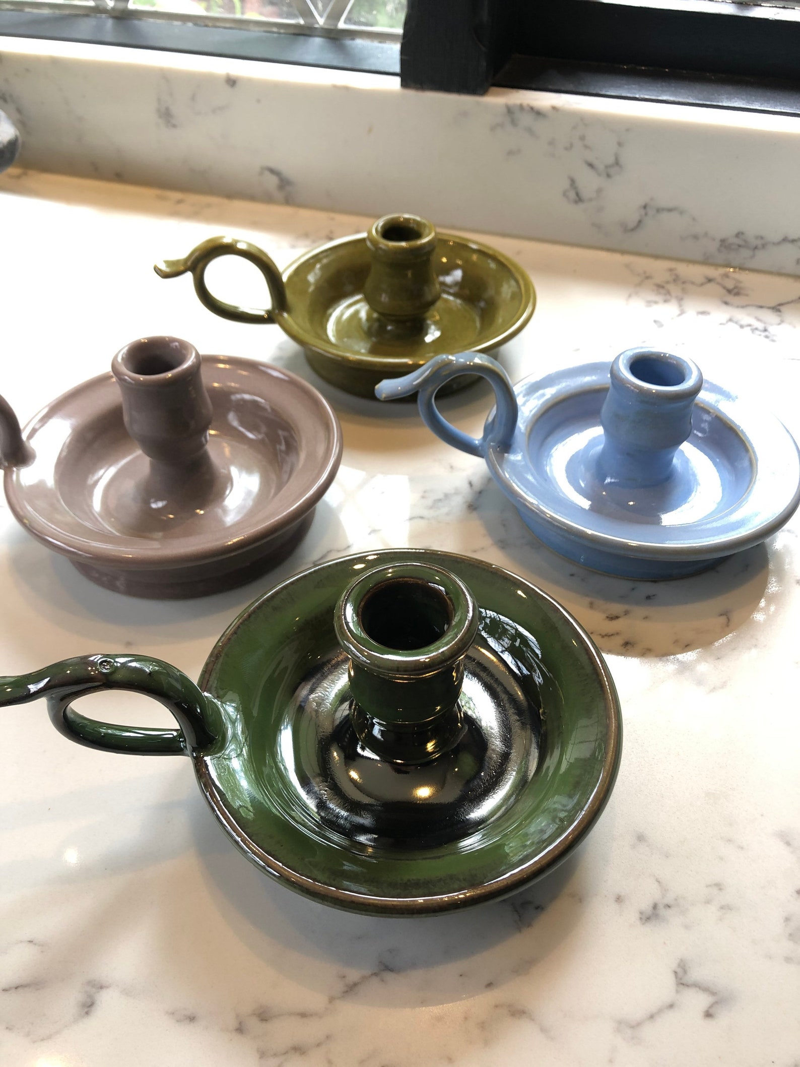 Ceramic chamberstick candle holder Etsy