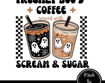 Freshly Boo’d Coffee PNG - Spooky Coffee Cup Halloween Digital Download