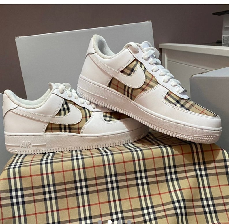 custom air forces burberry