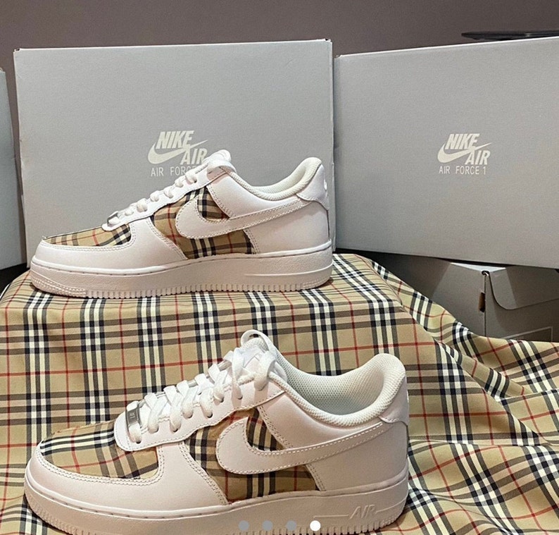 custom air forces burberry