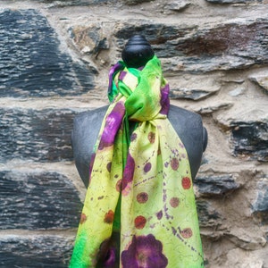 Hand-painted silk scarf