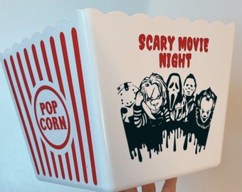 Personalized Popcorn Bucket |  Movie Night Gift | Custom Popcorn Bowl | Family Night | Family gift  |