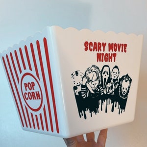 Personalized Popcorn Bucket |  Movie Night Gift | Custom Popcorn Bowl | Family Night | Family gift  |
