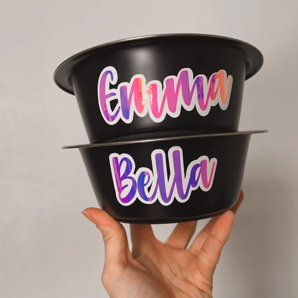 Personalized Dog Bowl | Custom Cat Bowl | Metal Dog Water Bowl | Stainless Steel Food Bowl |