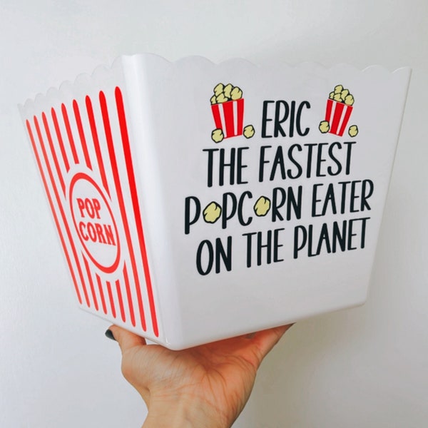 Popcorn Lover Bucket | Movie Night | Custom Popcorn Bowl | Family Night |