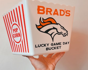 Denver Broncos Popcorn Bucket | Custom Popcorn Bowl |