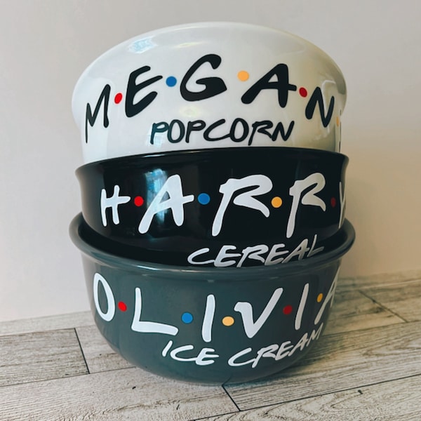 Personalized Friends TV  Show Cereal Bowl | Custom Friends Merch Show Ice Cream Bowl |  Popcorn Bowl | The one where Friends TV Gift
