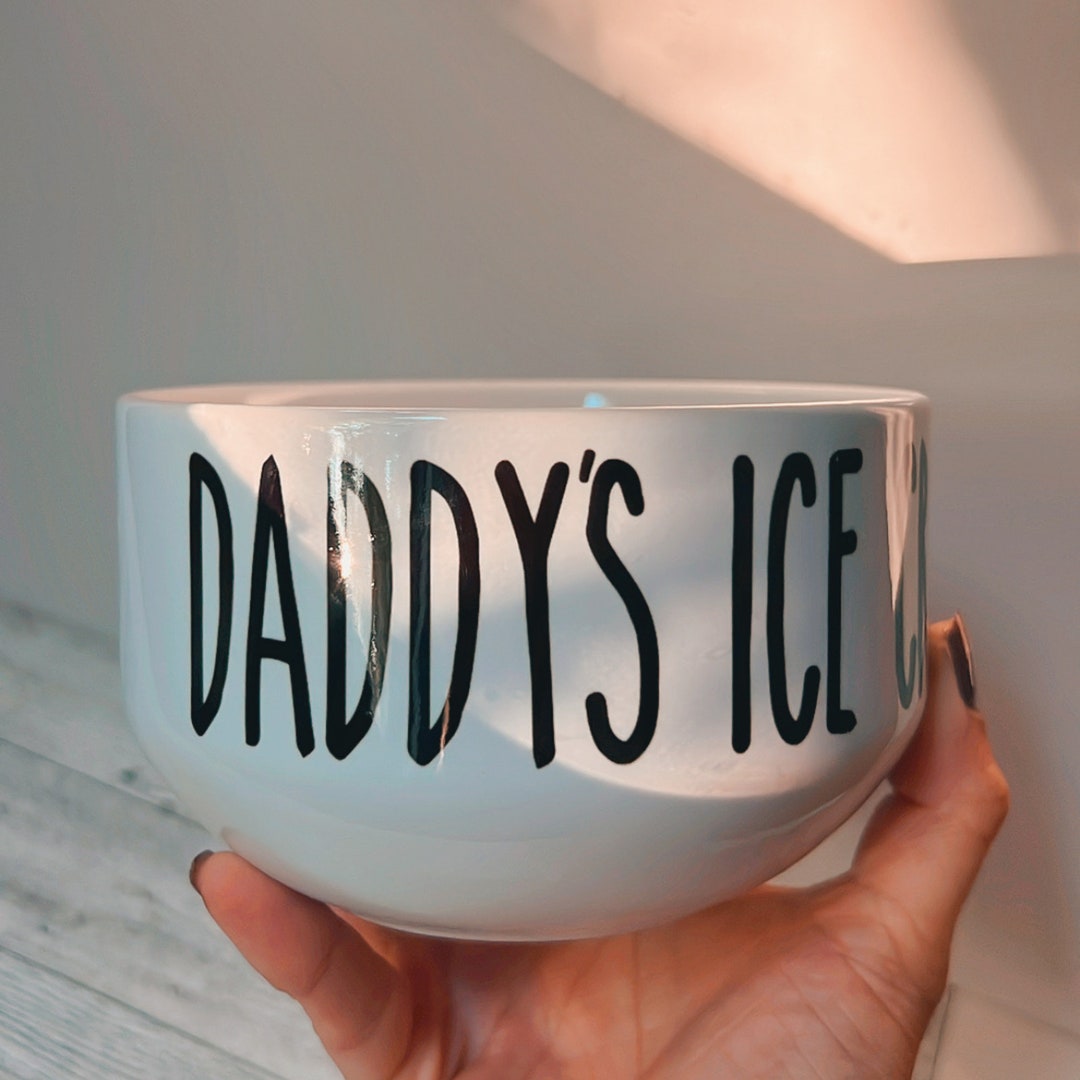 PRINTED Personalized Rae Dunn Bowl Custom Cereal Bowl Name Ice Cream