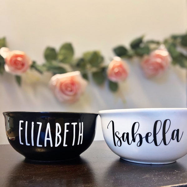 Personalized Rae Dunn Bowl | Custom Cereal Bowl | Popcorn Bowl | Ice Cream Bowl