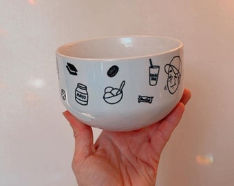 PRINT Your Image Bowl | Logo Custom Bowl | Custom Cereal Bowl | Photo Ice cream Bowl | Noodle Bowl | Soup Bowl | Popcorn Bowl