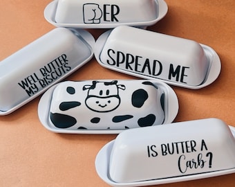 Butter dish | Cow Lovers Gift | Custom Butter Dish | Gag Gift | Inappropriate Gift | Cow Kitchen Decor