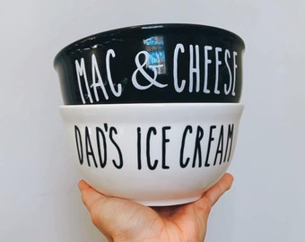 Tazón Rae Dunn personalizado / Tazón de cereales personalizado / Tazón de helado con nombre / Tazón de fideos / Tazón de sopa / Tazón de palomitas de maíz