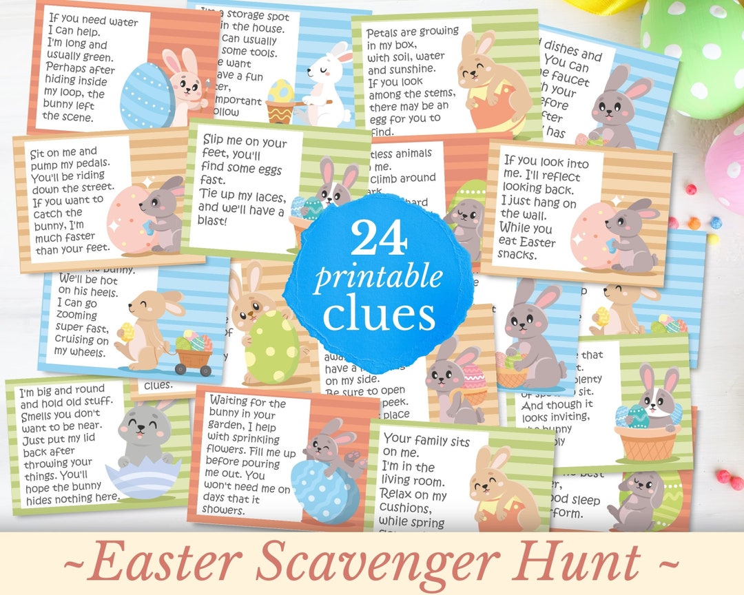 Easter Scavenger Hunt for Kids, Easter Printable for Kids, Easter ...
