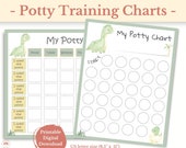 Potty training chart printable, Potty training sticker chart, Potty chart dinosaur, Reward chart, Toilet Training chart, Instant download