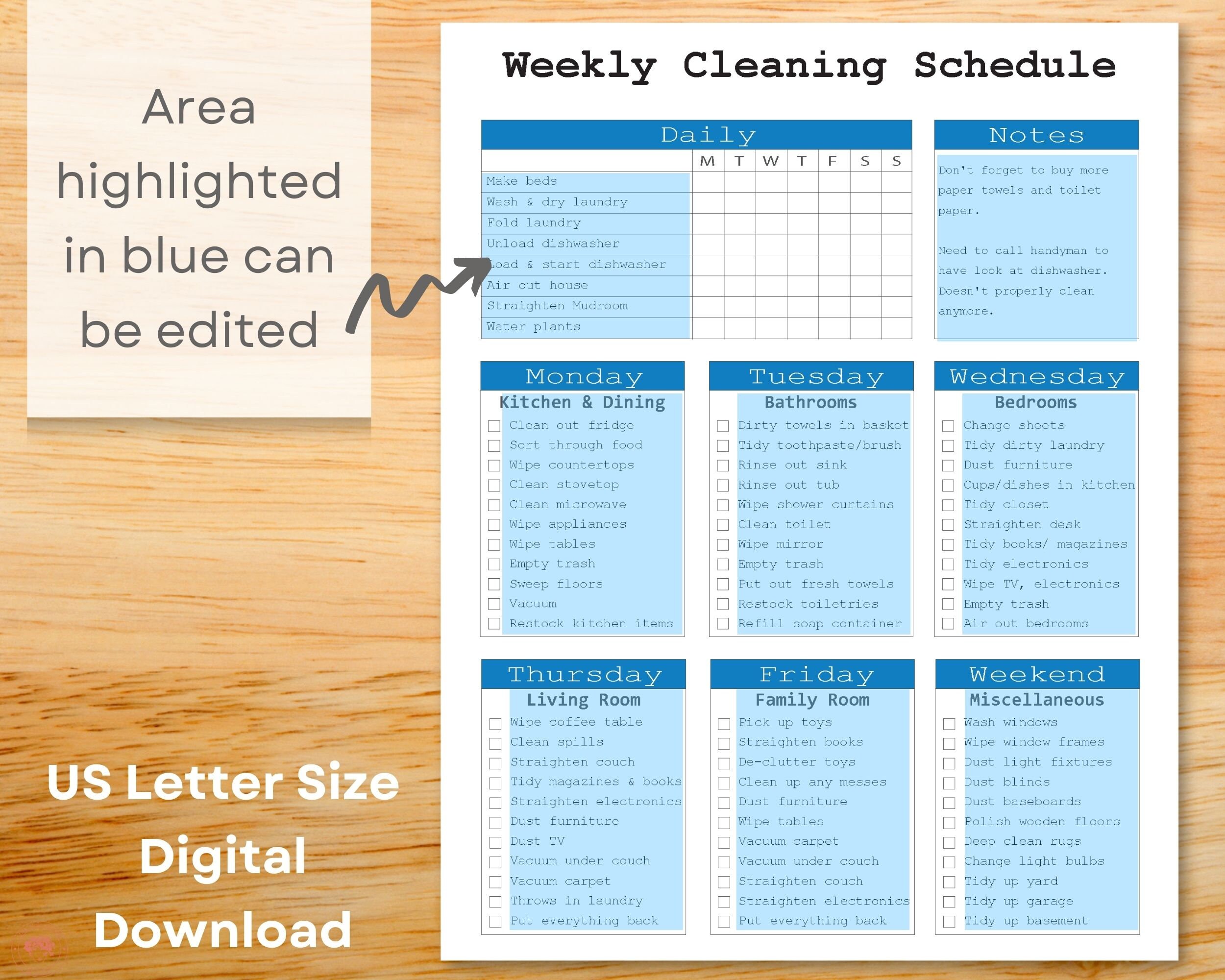 ADHD Cleaning Bundle Editable ADHD Cleaning Planner ADHD To Etsy