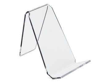 Dingelex Acrylic Book Stand 6 Pack Clear Book Holder Acrylic Display Easel Stand for Book Stores,Libraries,Office and Home 
