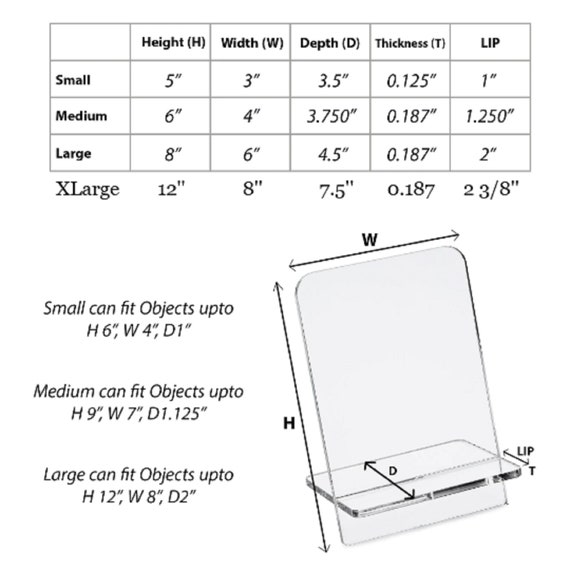 Acrylic Book Stand With Ledge Clear Display Easels Plate For Books