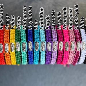 Virgencita verstelbare armband met plat koord