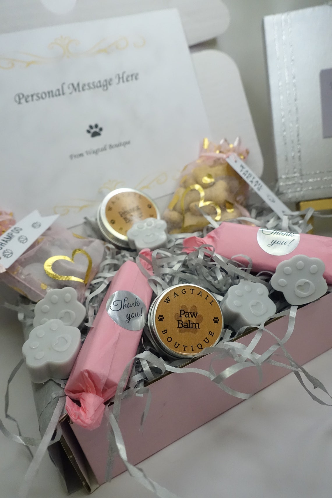 Luxury mini spa dog hamperDog treat boxDog Birthday gift