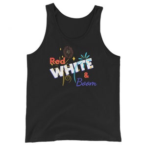 Red white and boom Unisex Tank Top