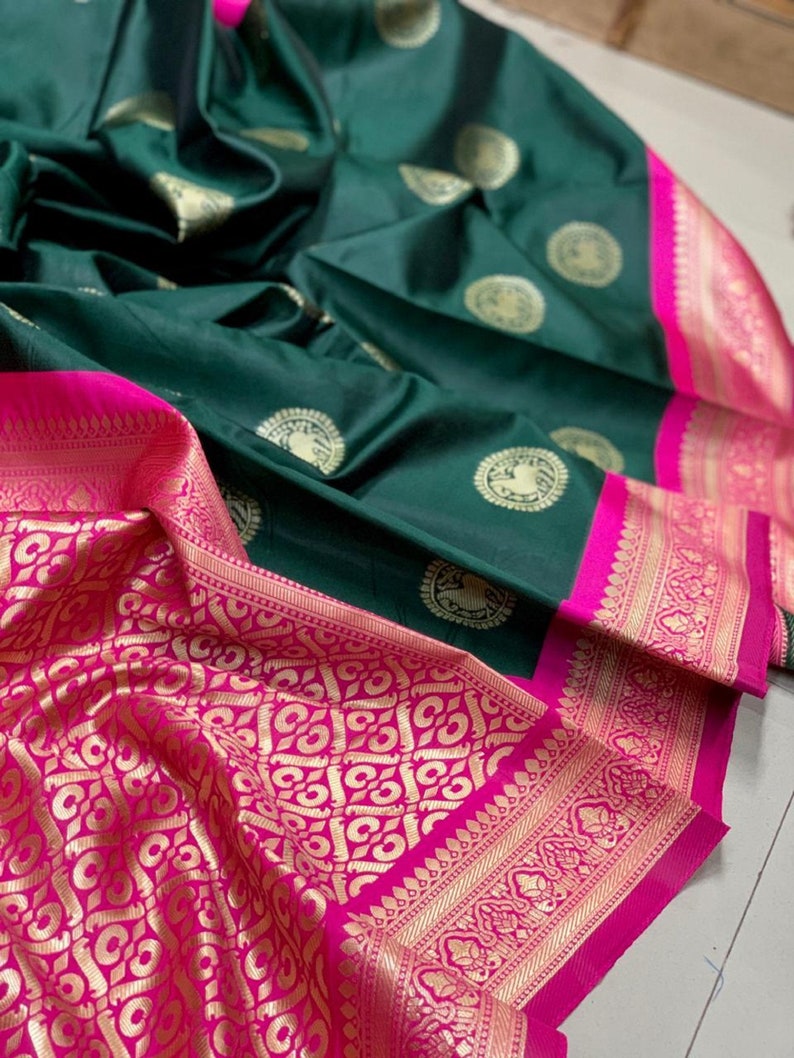 GREEN Color Designer Bold And Beautiful Saree Indian Traditional Saree Bollywood Style Exclusive Party Wear Soft Silk Saree