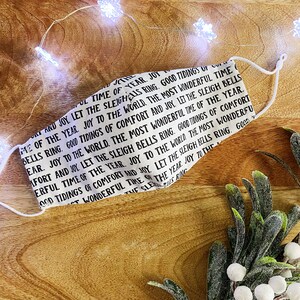 Good Tidings  Christmas Face Mask- Breathable, Soft, Cotton