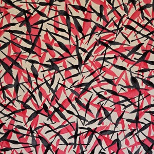 1960s abstract dressmaking cotton fabric