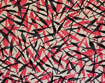 1960s abstract dressmaking cotton fabric
