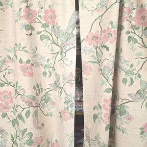 Vintage French chinoiserie curtains