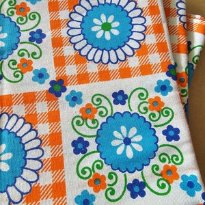 Vintage 1970s french tea towel, unused NOS