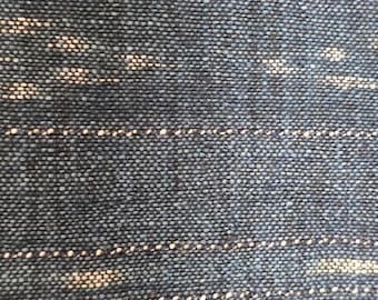 Vintage Japanese kasuri fabric – indigo ikat weave, traditional textile