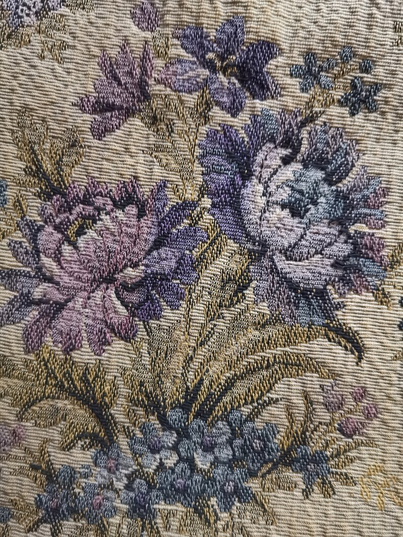 Floral Pattern Antique Floral Brocade Fabric French Textile 1910 Florals Small Projects