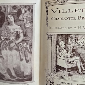 Copia antigua de Villette de Charlotte Brontë – Edición ilustrada de Collins