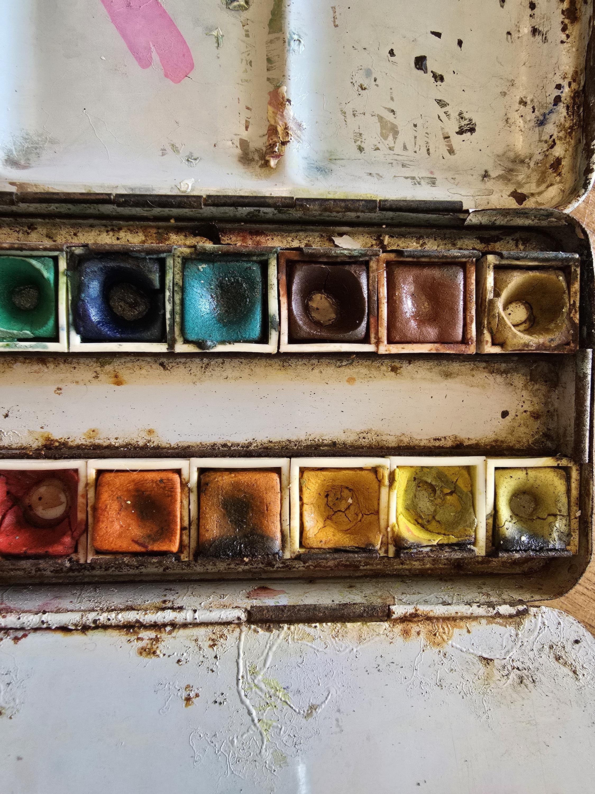 Vintage watercolor palette tin - Etsy Österreich, image size:2250x3000