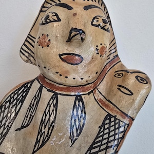 Large antique kabyle pottery figure