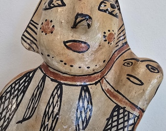 Large antique kabyle pottery figure