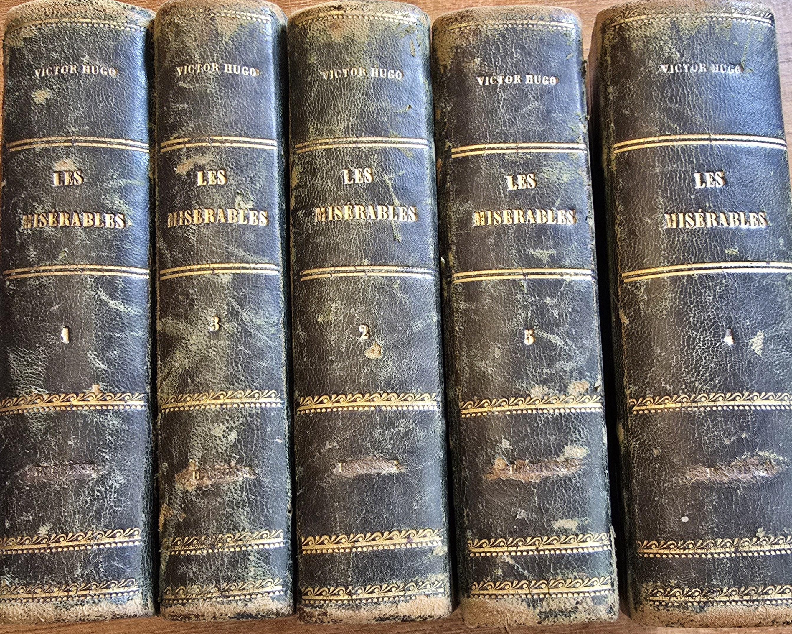 1862 Les Misérables First Edition: Brussels, Victor Hugo, 5-volume