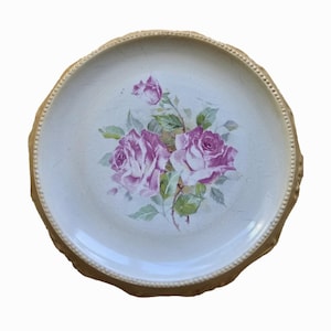 Vintage floral cake/bread plate