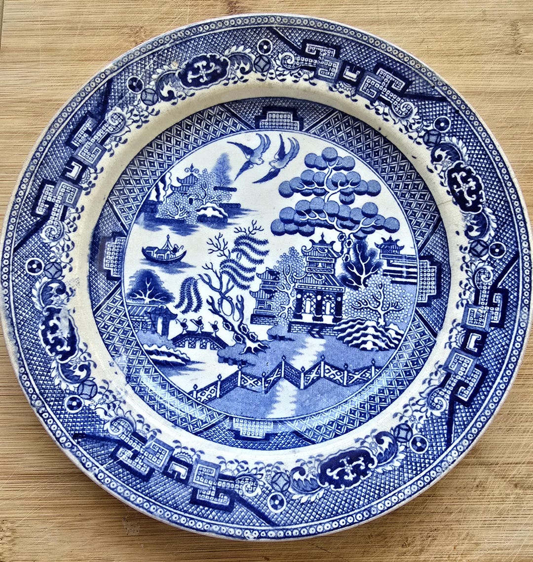 Antique Blue Willow Plate, Victorian Transferware, English Tableware - Etsy