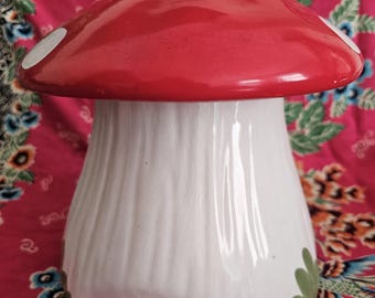 Vintage Keramikpilz Behälter, Küchengefäß