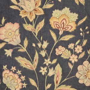 Vintage floral stripe fabric