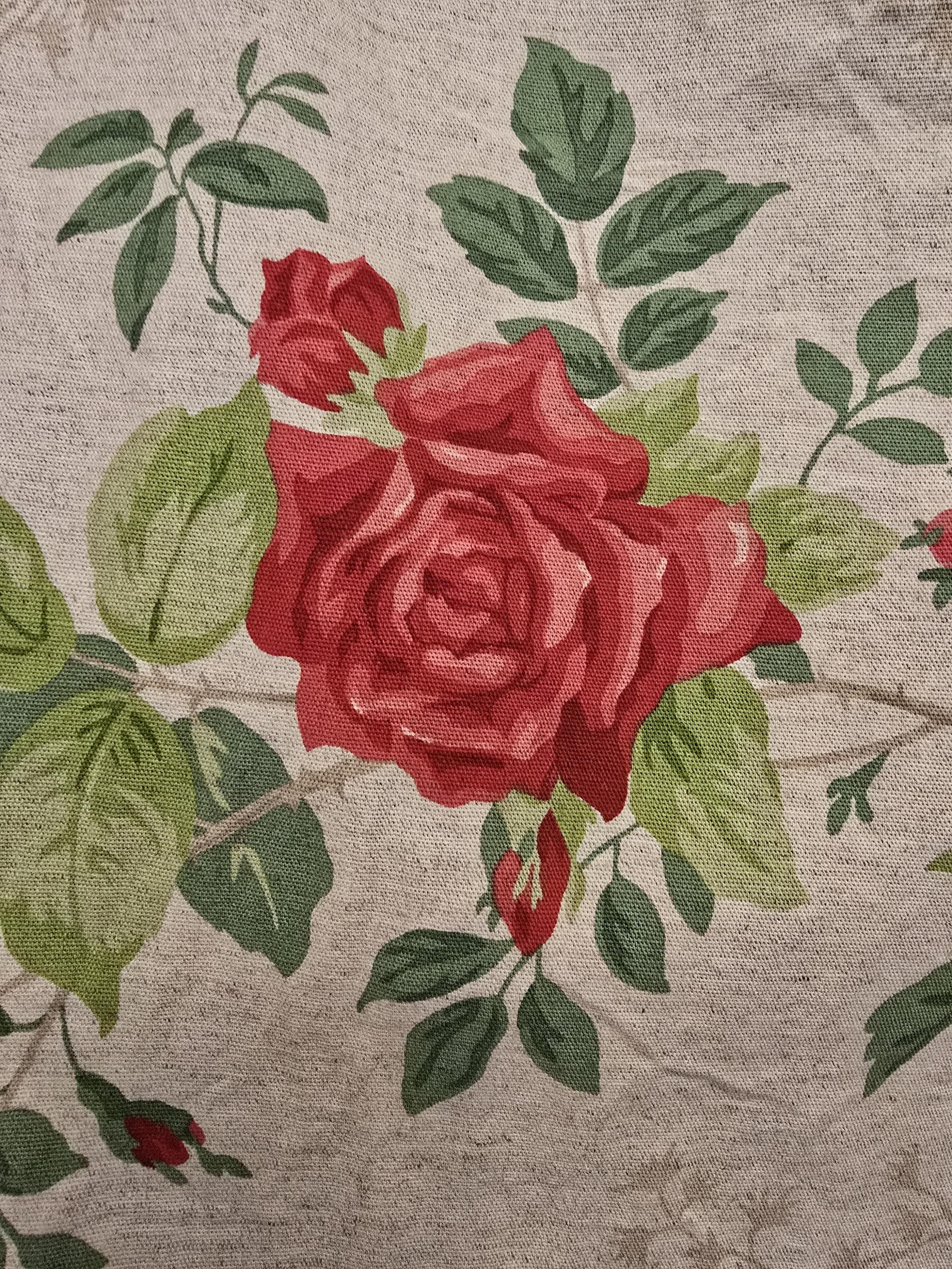 Laura Ashley Red Rose Floral Fabric - Etsy
