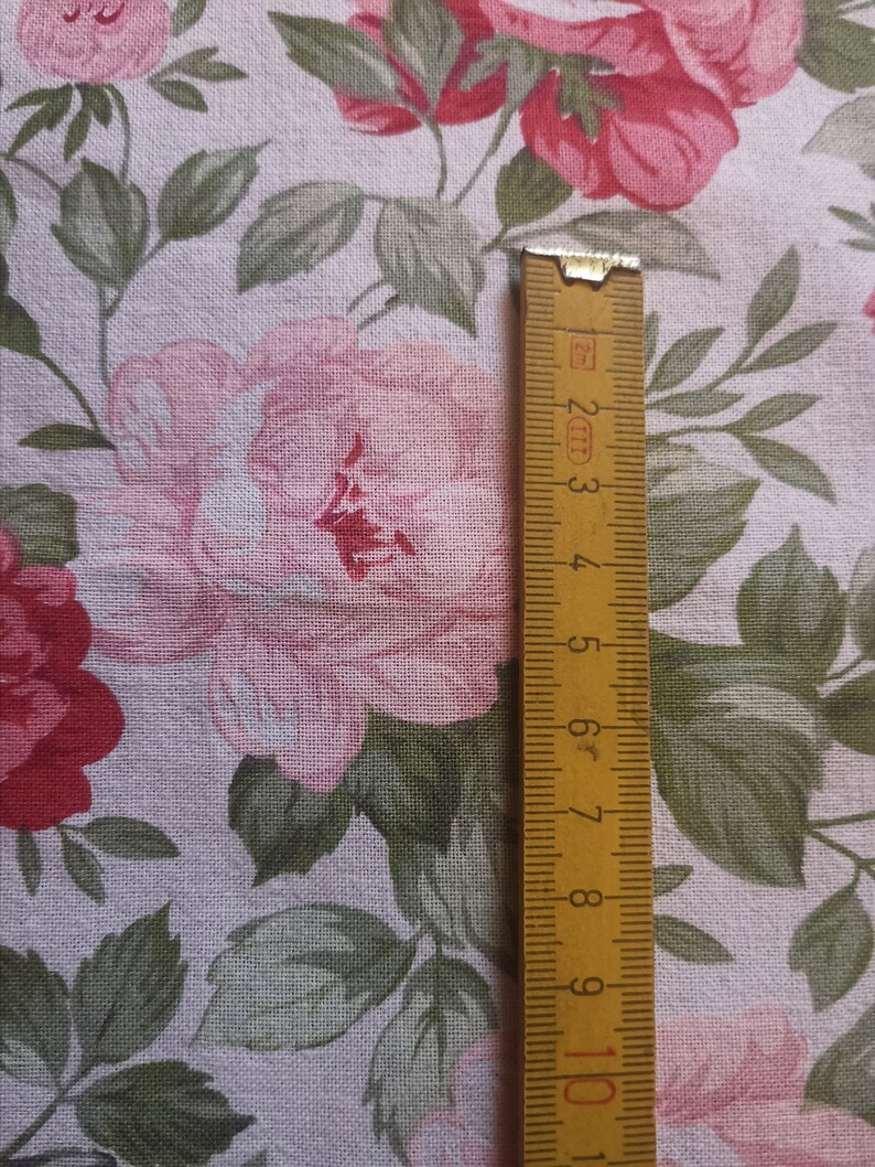 Sewing Floral Sheet Fabric Sewing Projects Cabbage Rose Print Cotton Fabric 1980s Floral Print Fabric