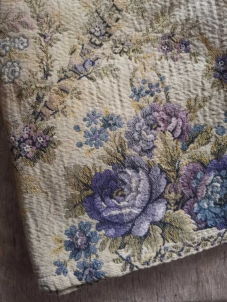 Floral Pattern Antique Floral Brocade Fabric French Textile 1910 Florals Small Projects